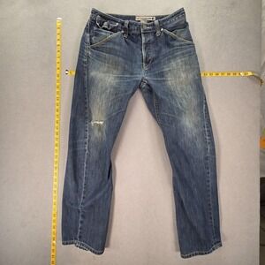 VTG Levis Engineered Jeans Mens Med Wash Blue Straight Twisted Fits 31x29